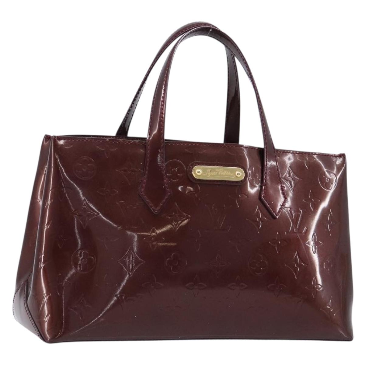 LOUIS VUITTON Monogram Vernis Wilshire PM Bag Rouge Favist M91644 Auth BA17049