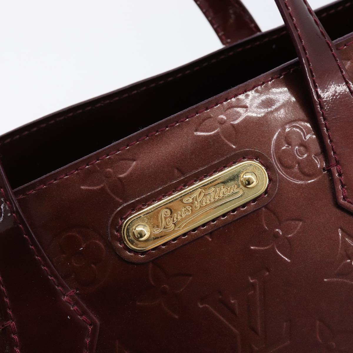 LOUIS VUITTON Monogram Vernis Wilshire PM Bag Rouge Favist M91644 Auth BA17049