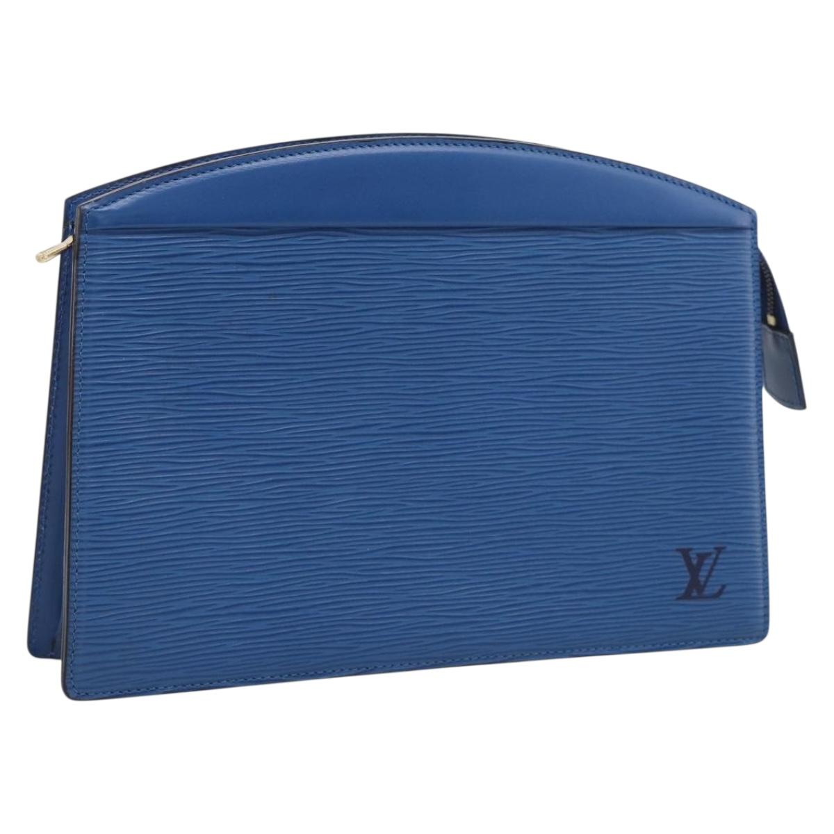 LOUIS VUITTON Epi Trousse Crete Pouch Blue M48405 LV Auth BA17051A