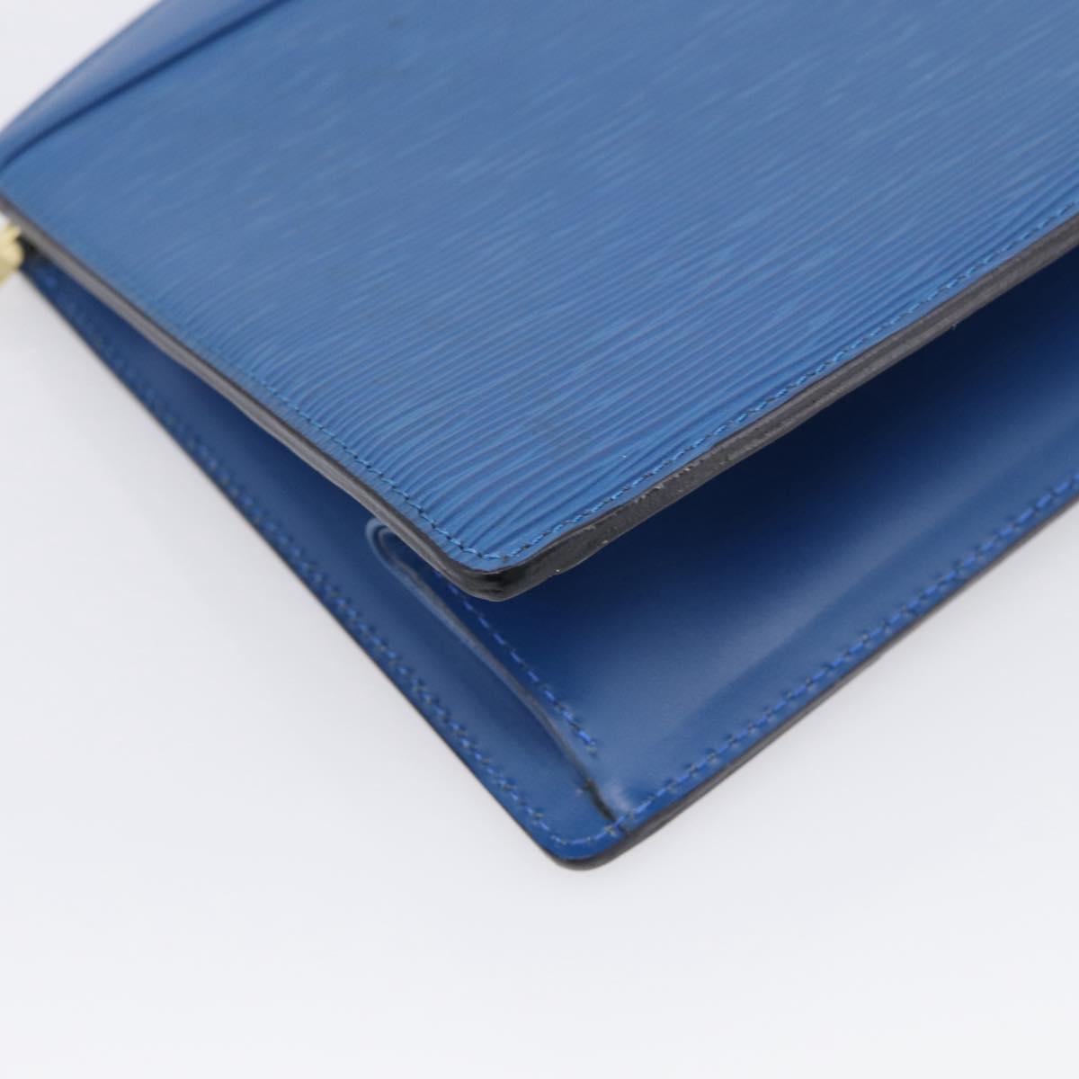 LOUIS VUITTON Epi Trousse Crete Pouch Blue M48405 LV Auth BA17051A
