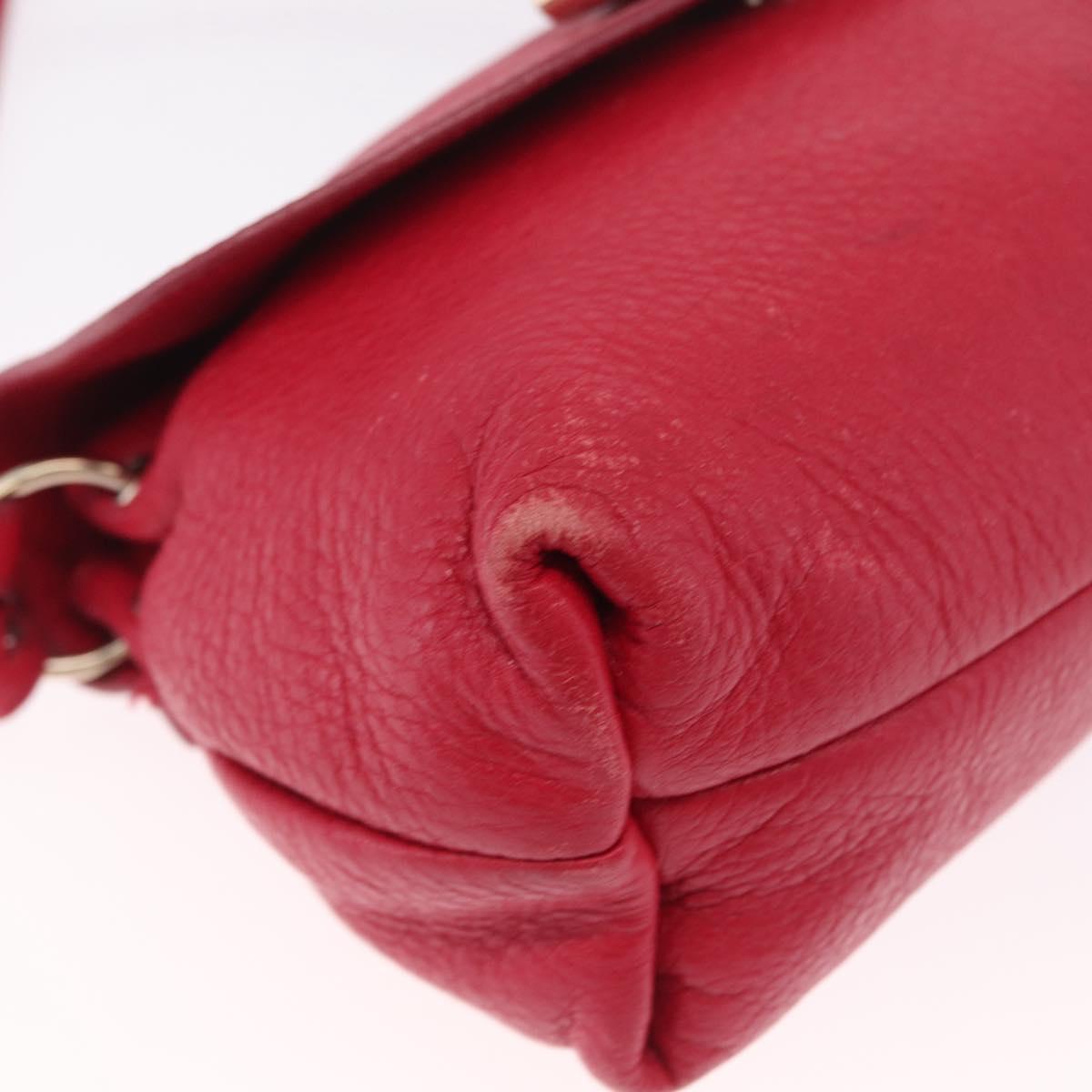 Chloe Lily Shoulder Bag Leather Pink Gold Auth BA17053