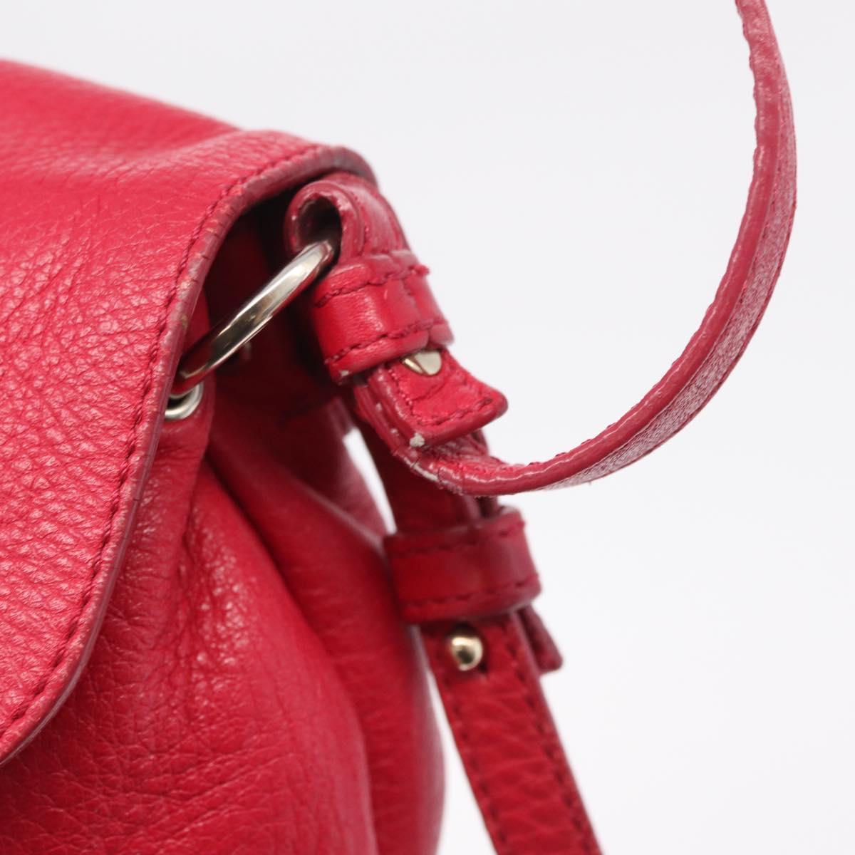 Chloe Lily Shoulder Bag Leather Pink Gold Auth BA17053