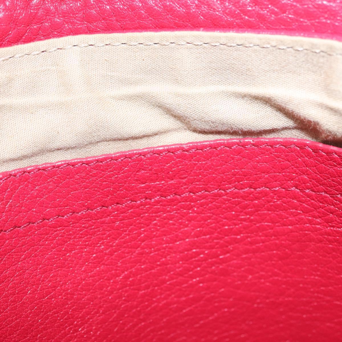 Chloe Lily Shoulder Bag Leather Pink Gold Auth BA17053