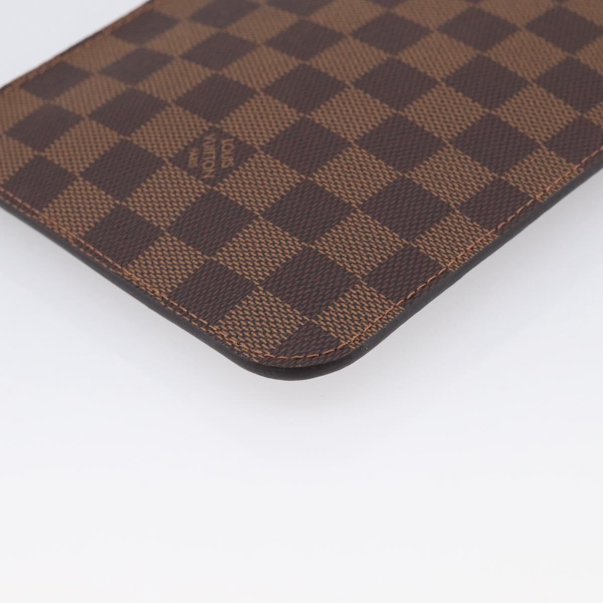 LOUIS VUITTON Damier Ebene Neverfull MM Pouch LV Auth BA17061V