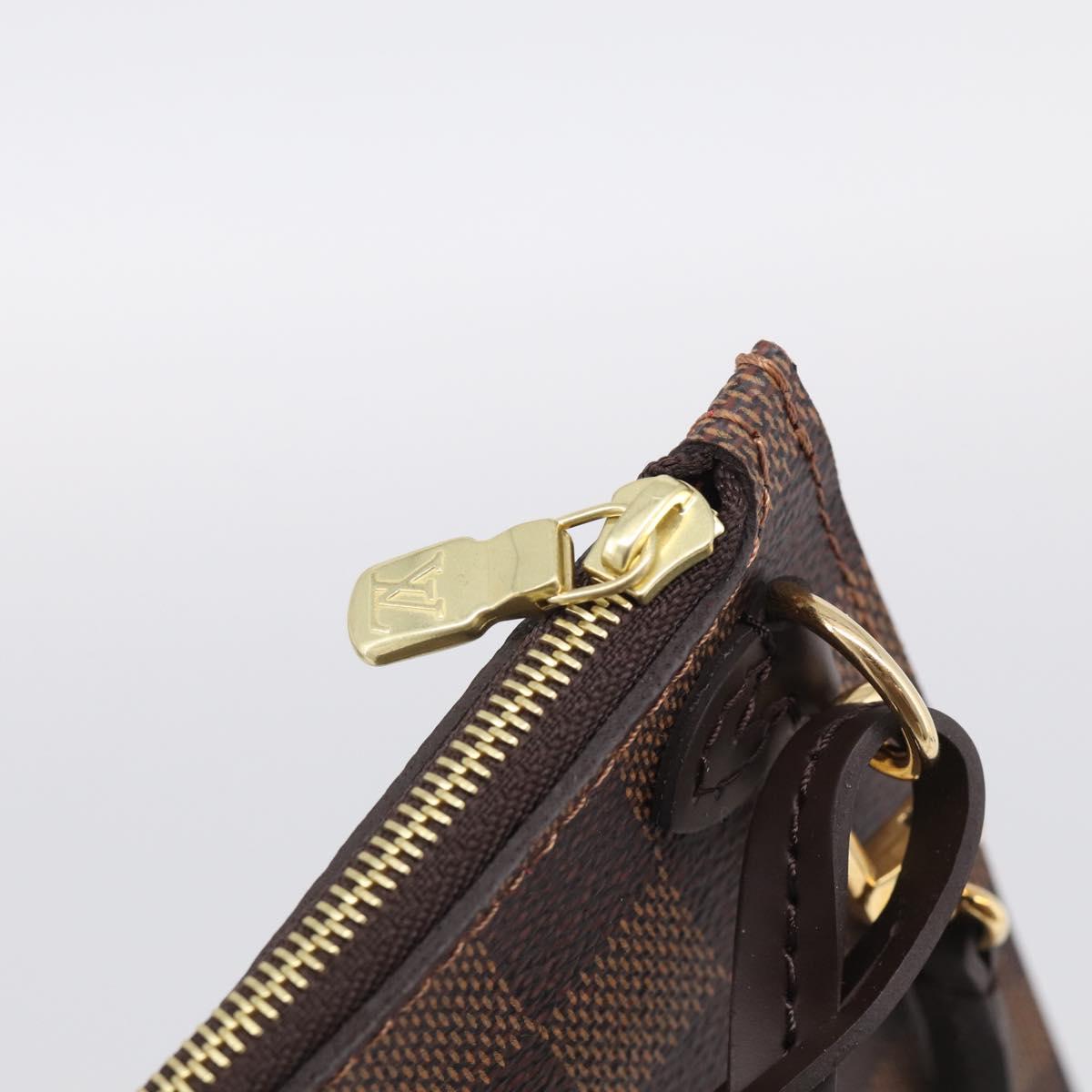 LOUIS VUITTON Damier Ebene Neverfull MM Pouch LV Auth BA17061V