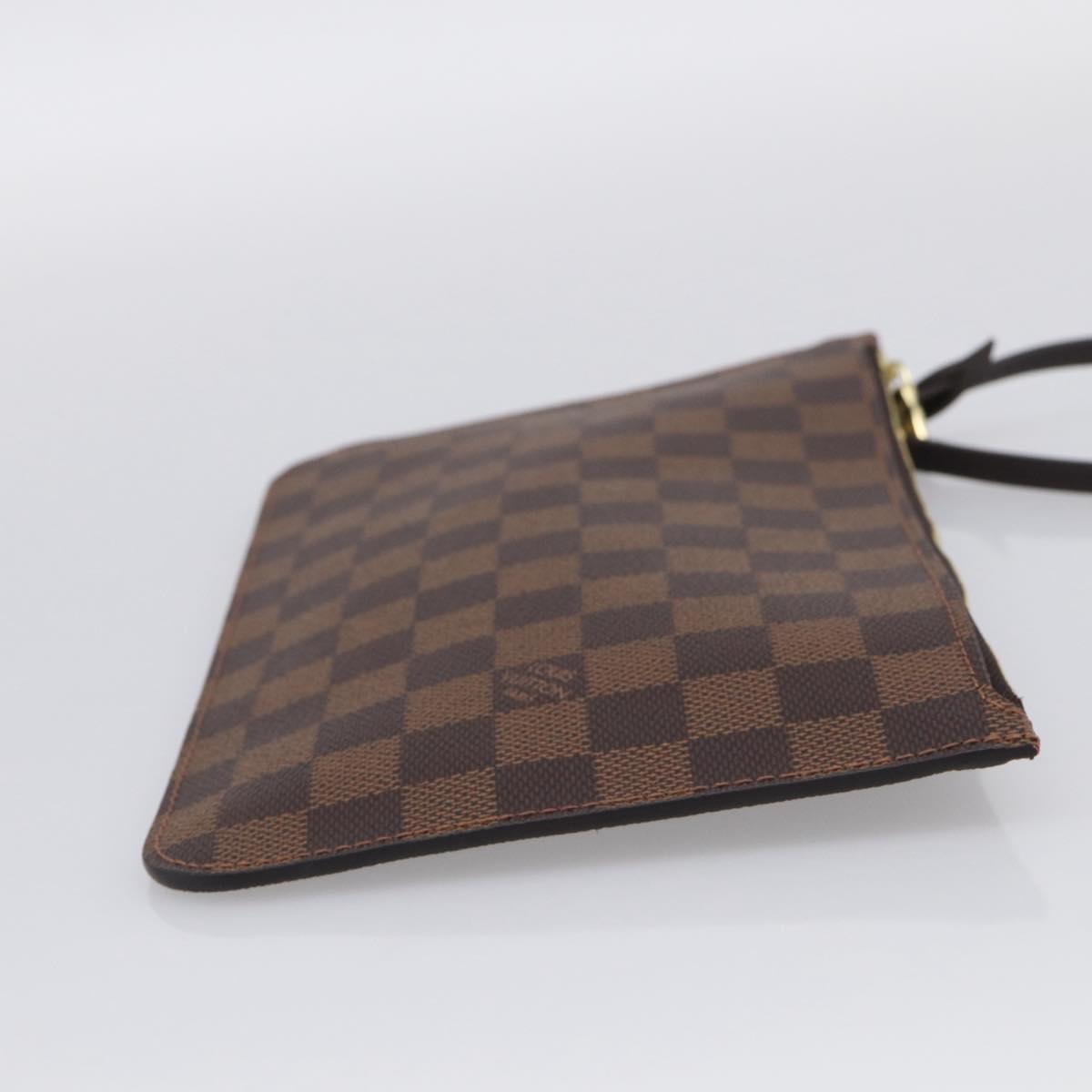 LOUIS VUITTON Damier Ebene Neverfull MM Pouch LV Auth BA17061V