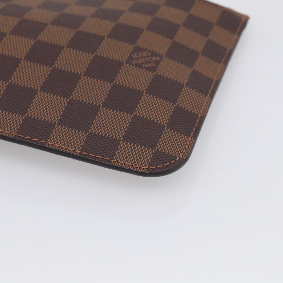 LOUIS VUITTON Damier Ebene Neverfull MM Pouch LV Auth BA17061V