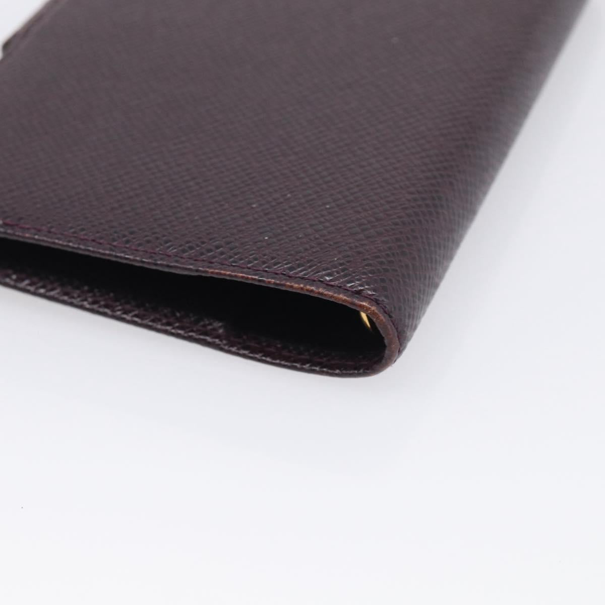 LOUIS VUITTON Taiga Agenda PM Day Planner Cover Acajou R20416 LV Auth BA17068