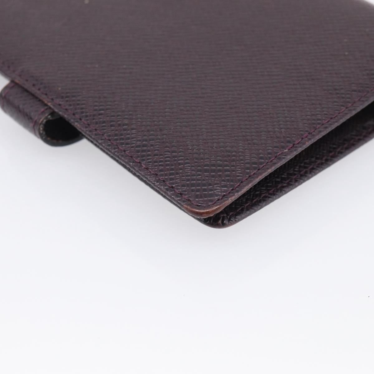 LOUIS VUITTON Taiga Agenda PM Day Planner Cover Acajou R20416 LV Auth BA17068