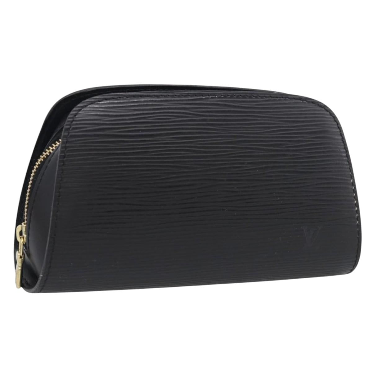 LOUIS VUITTON Epi Dauphine PM Pouch Black M48442 LV Auth BA17069