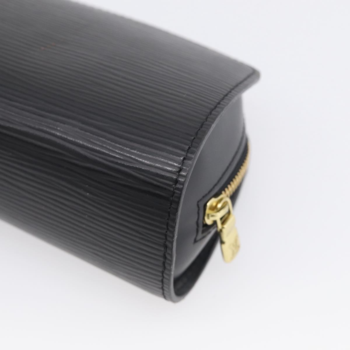 LOUIS VUITTON Epi Dauphine PM Pouch Black M48442 LV Auth BA17069