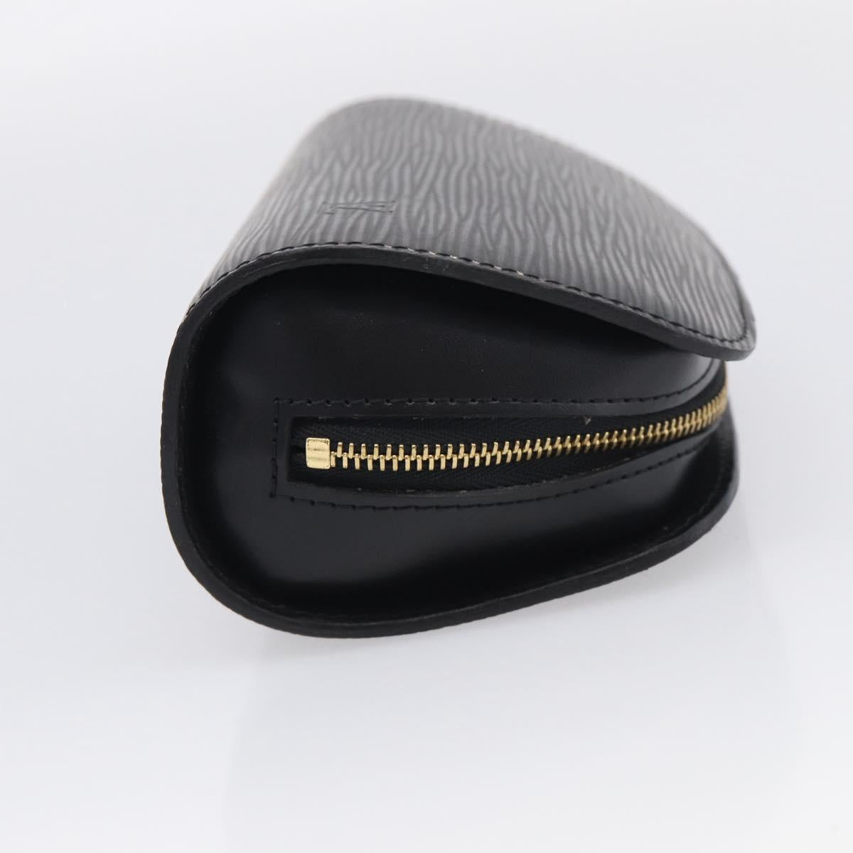 LOUIS VUITTON Epi Dauphine PM Pouch Black M48442 LV Auth BA17069