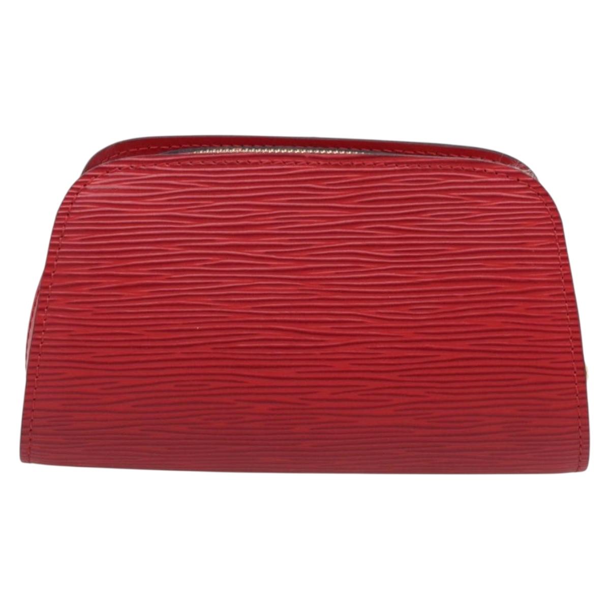 LOUIS VUITTON Epi Dauphine PM Pouch Red M48447 LV Auth BA17070