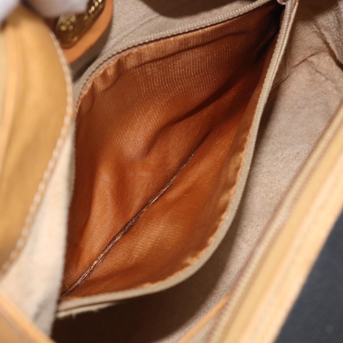 GUCCI Hand Bag Leather Black Gold 000 58 0140 Auth BA17073