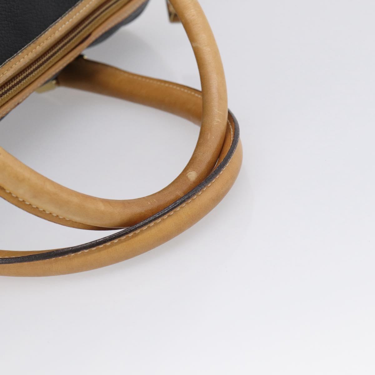 GUCCI Hand Bag Leather Black Gold 000 58 0140 Auth BA17073