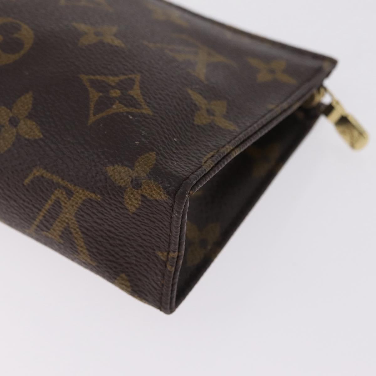 LOUIS VUITTON Monogram Poche Toilette 15 Pouch M47546 LV Auth BA17079