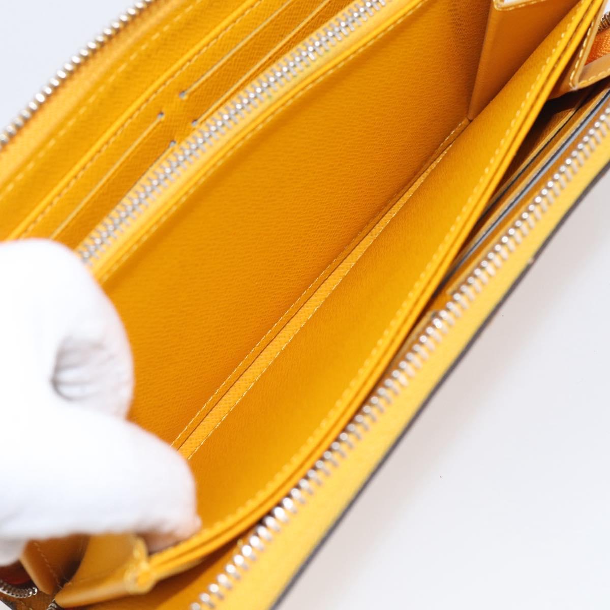 LOUIS VUITTON Epi Zippy Wallet Long Wallet Yellow M60309 LV Auth BA17082A