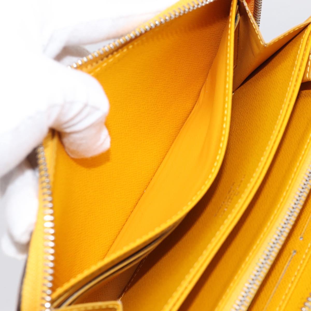 LOUIS VUITTON Epi Zippy Wallet Long Wallet Yellow M60309 LV Auth BA17082A