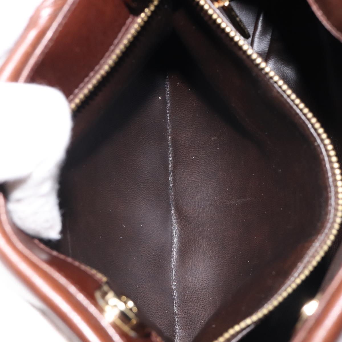 Salvatore Ferragamo Shoulder Bag Suede Brown Gold Auth BA17084