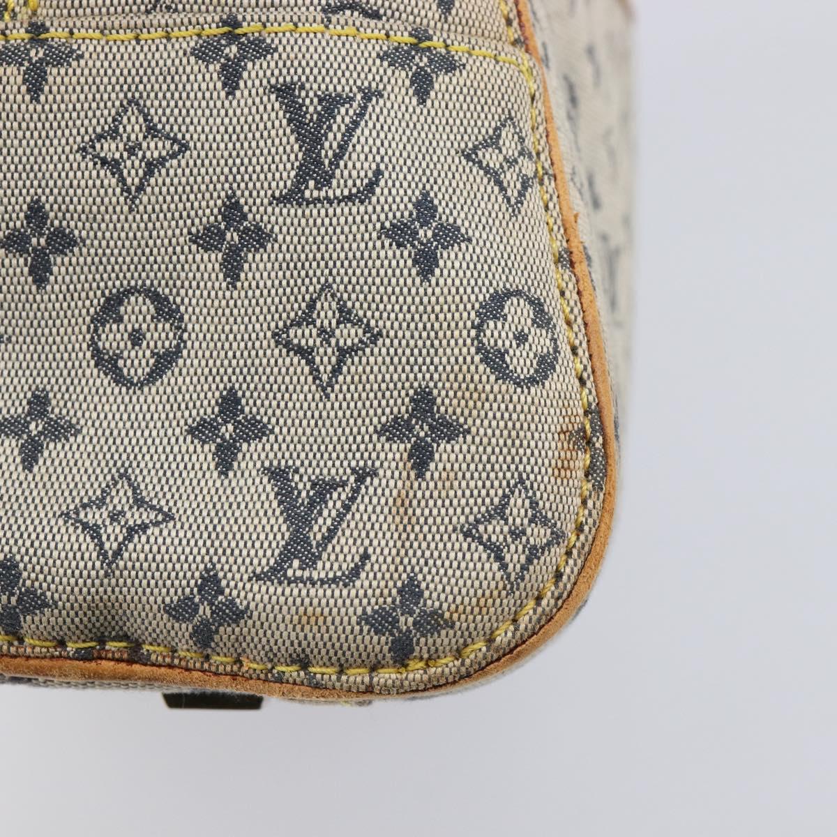 LOUIS VUITTON Monogram Mini Marie Hand Bag Blue M92003 LV Auth BA17092