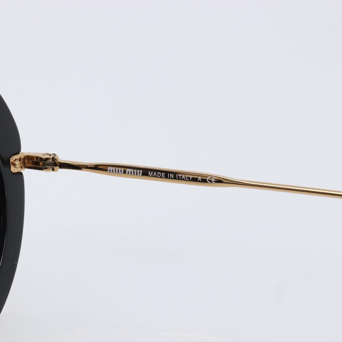 Miu Miu Sunglasses Metal Black Gold Auth BA17096