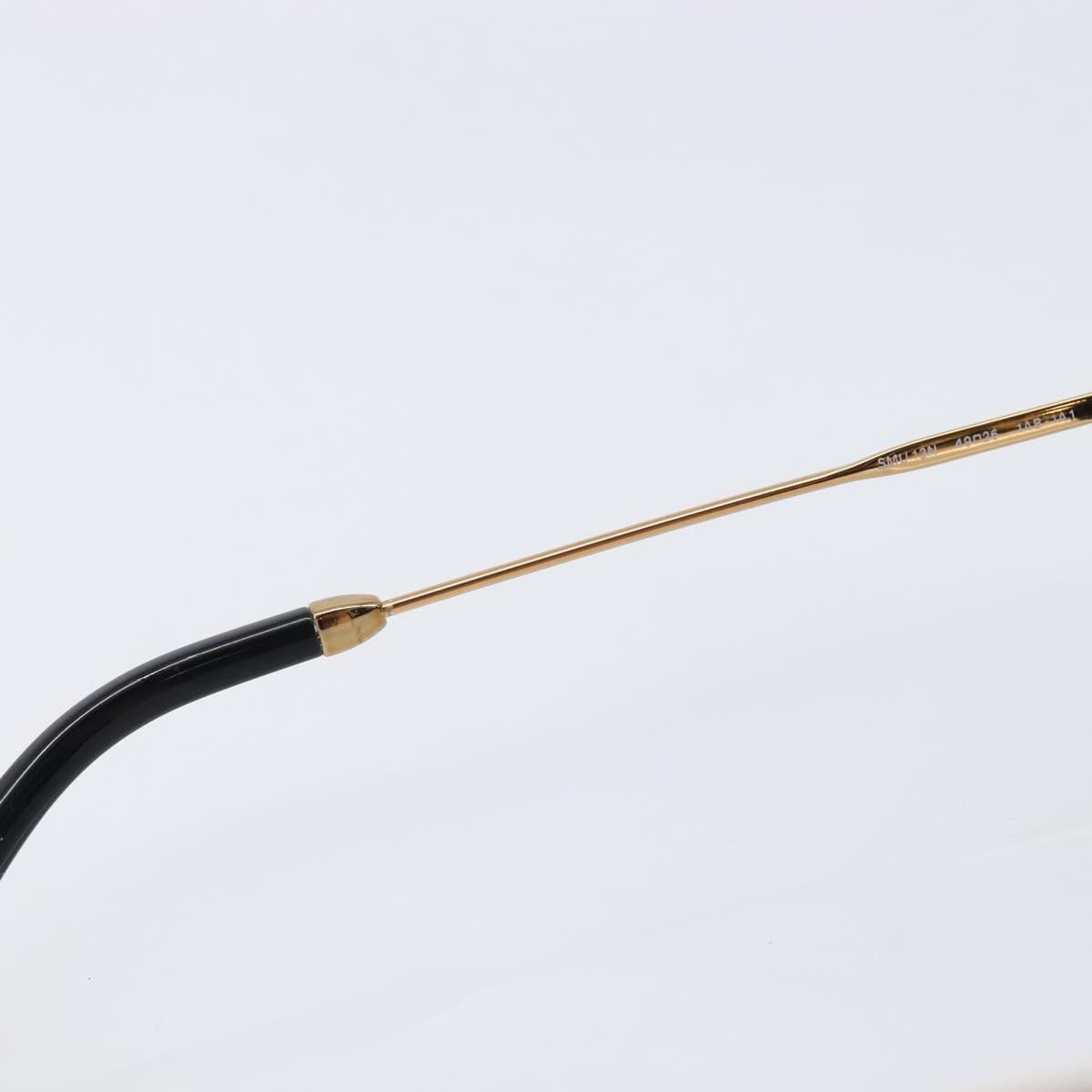 Miu Miu Sunglasses Metal Black Gold Auth BA17096