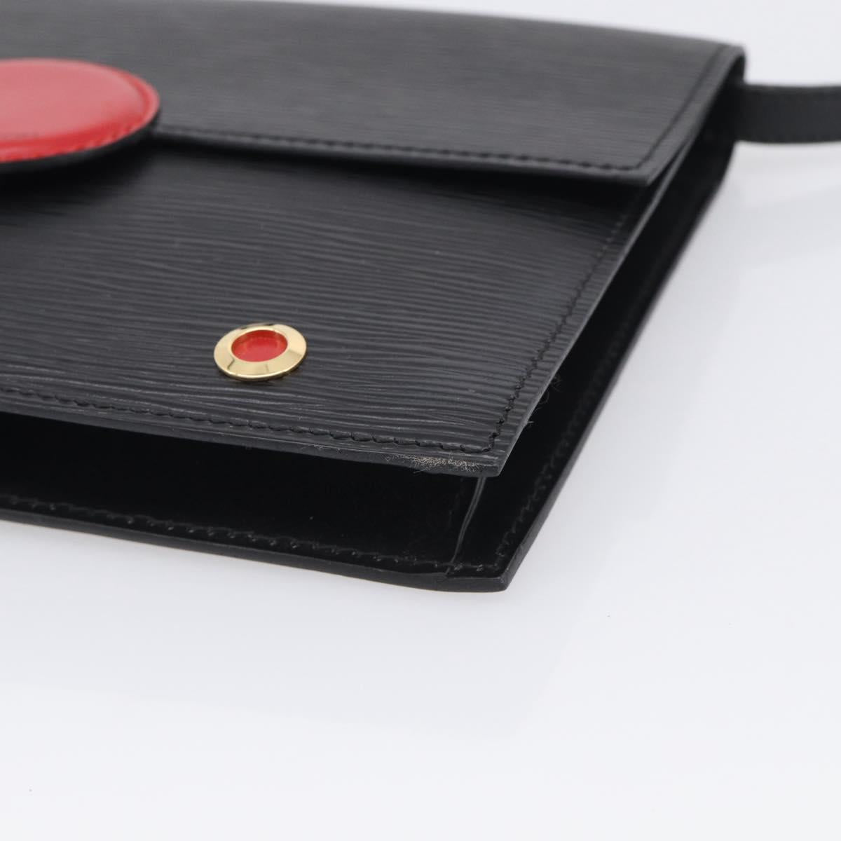 LOUIS VUITTON Epi Hublot Shoulder Bag Black Red M52557 LV Auth BA17099A