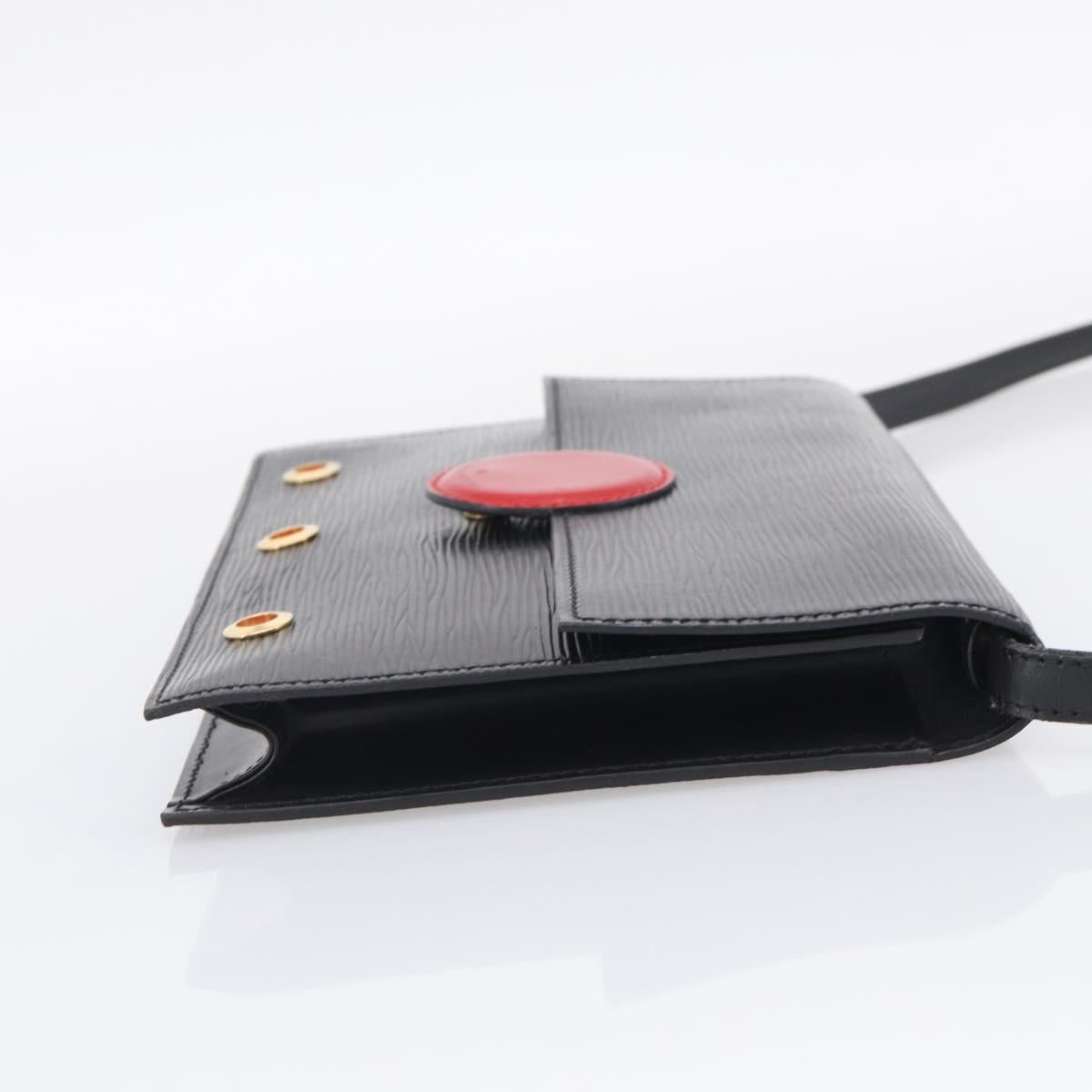 LOUIS VUITTON Epi Hublot Shoulder Bag Black Red M52557 LV Auth BA17099A