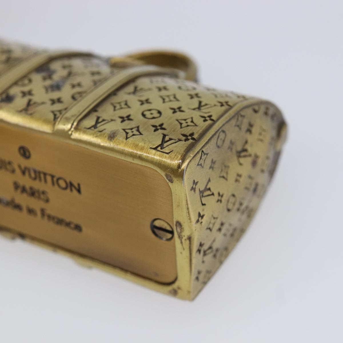 LOUIS VUITTON Keepall Motif Paper Weight Metal Gold Tone LV Auth BA17102