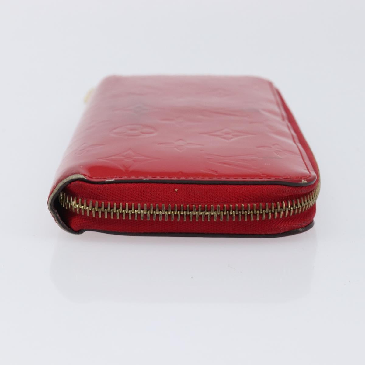 LOUIS VUITTON Monogram Vernis Pouch Wallet 3 Set Red LV Auth BA17115