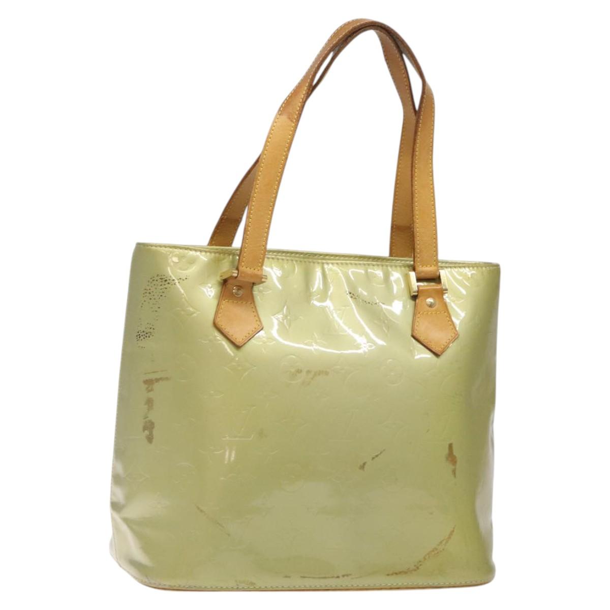 LOUIS VUITTON Monogram Vernis Houston Hand Bag Gris M91053 LV Auth BA1718