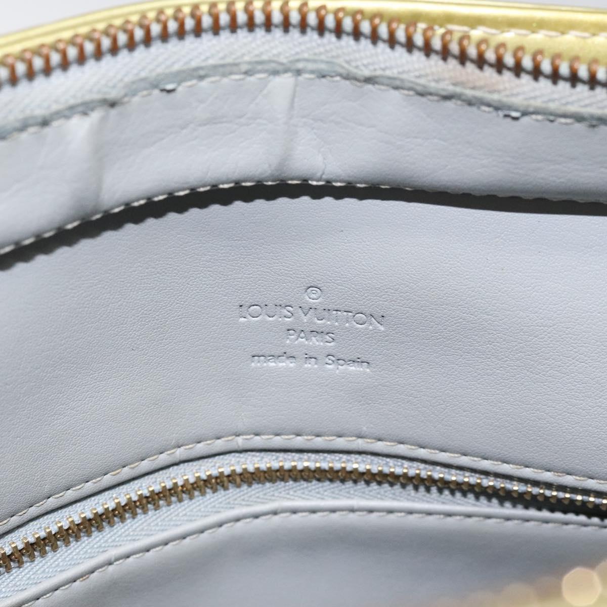 LOUIS VUITTON Monogram Vernis Houston Hand Bag Gris M91053 LV Auth BA1718