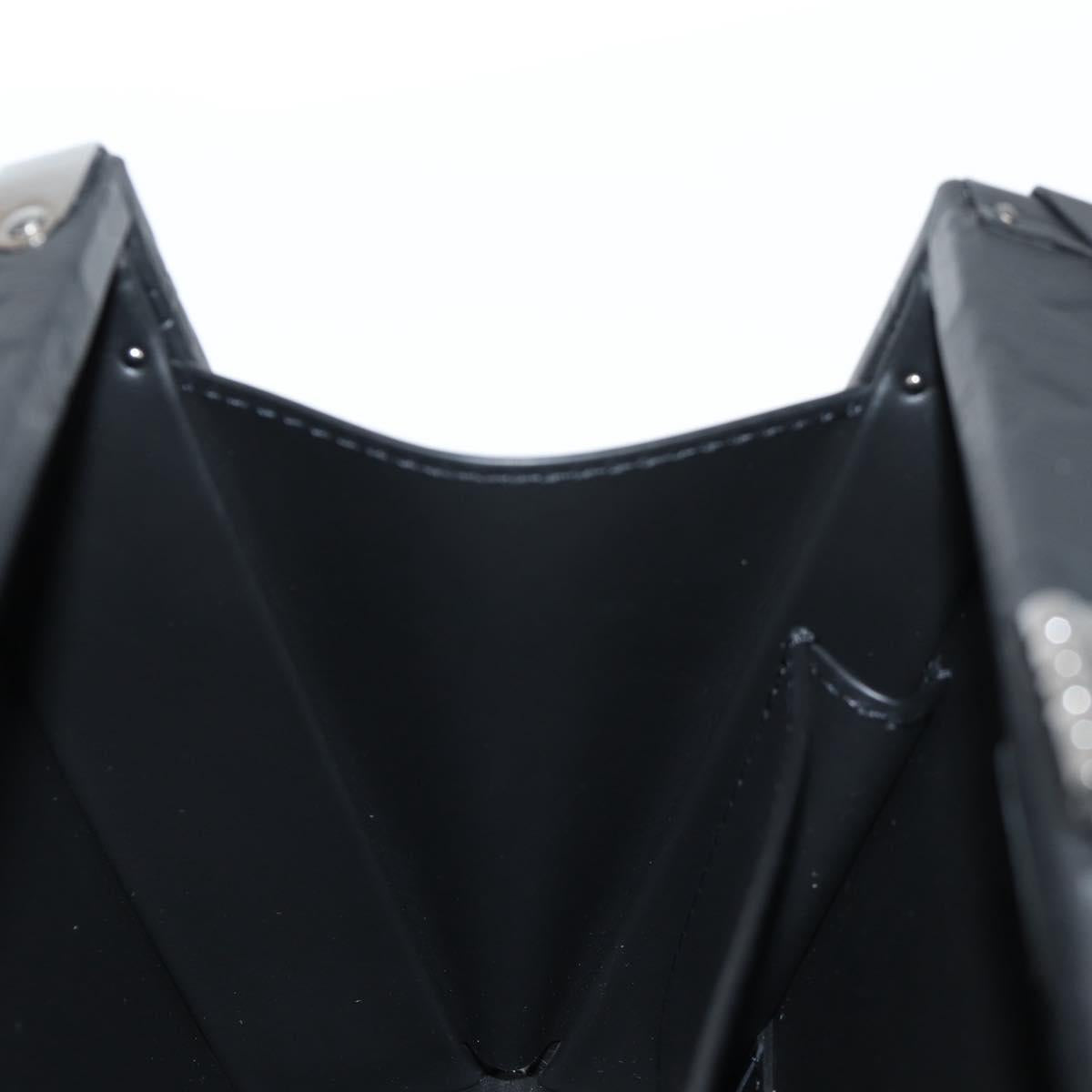 LOUIS VUITTON Monogram Shadow Clutch box Clutch Bag Black M12876 LV Auth BA1720SM