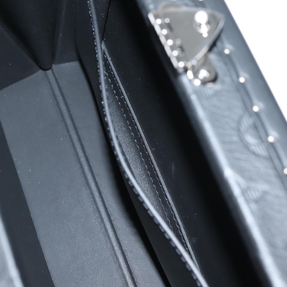 LOUIS VUITTON Monogram Shadow Clutch box Clutch Bag Black M12876 LV Auth BA1720SM