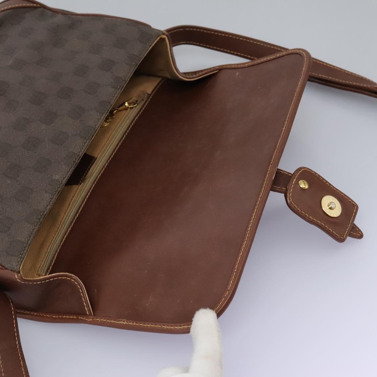 GUCCI GG Canvas Shoulder Bag Brown Gold 001 261 0613 Auth BA1734