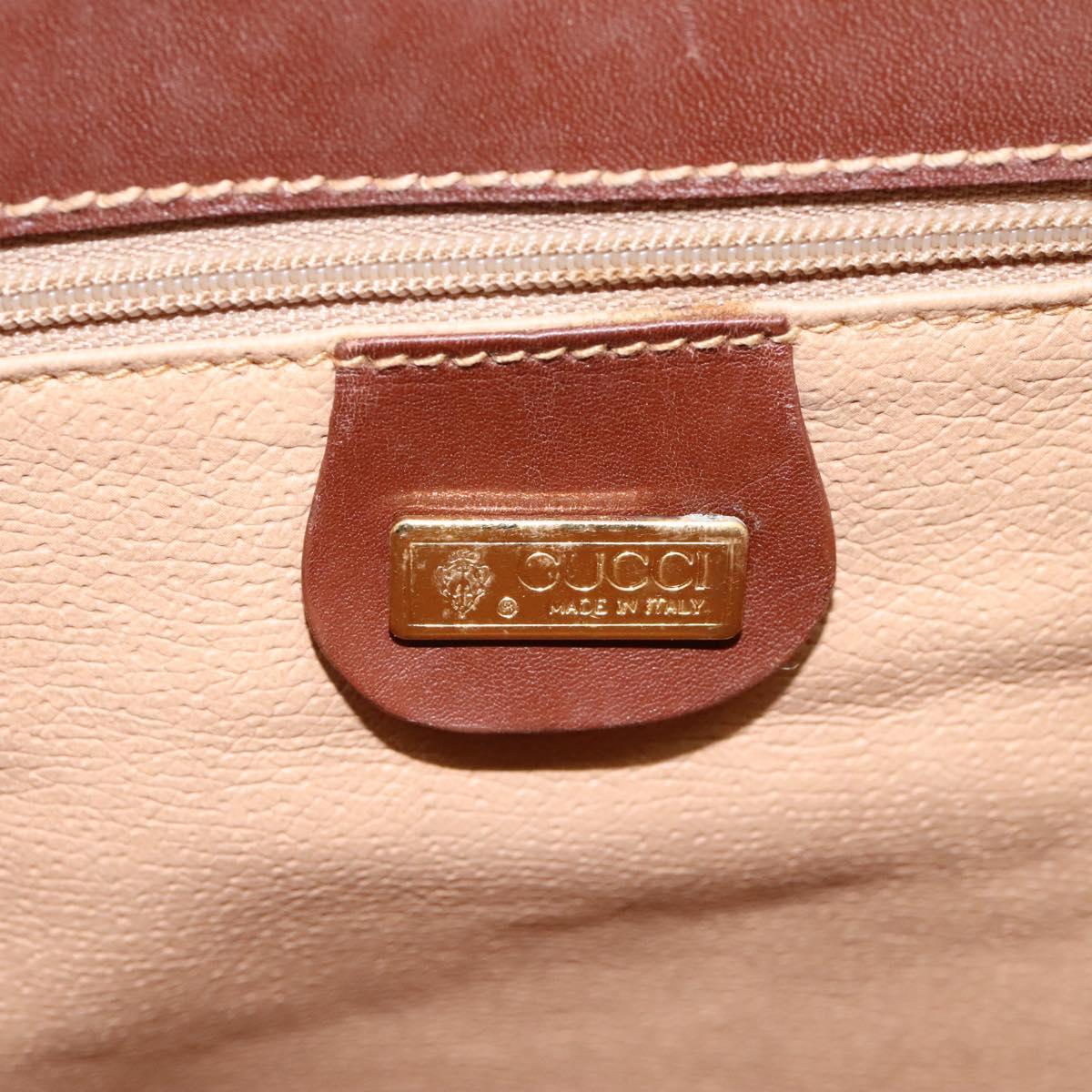 GUCCI GG Canvas Shoulder Bag Brown Gold 001 261 0613 Auth BA1734
