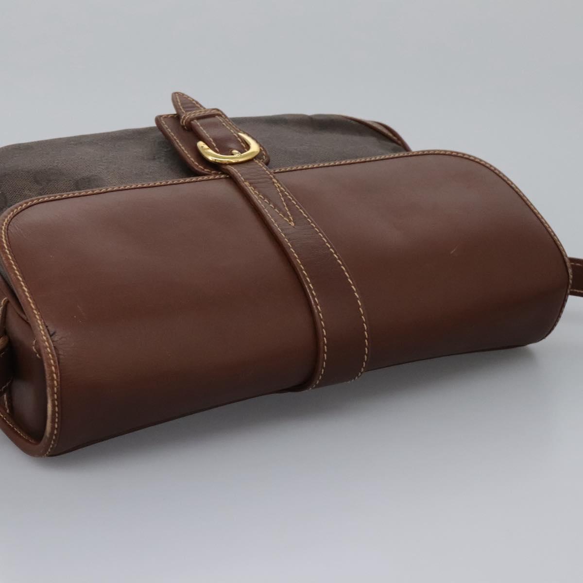 GUCCI GG Canvas Shoulder Bag Brown Gold 001 261 0613 Auth BA1734