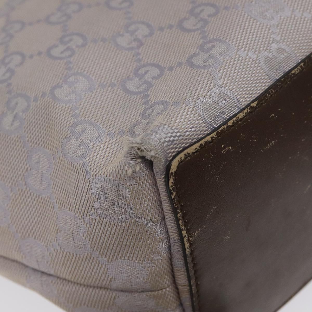 GUCCI GG Canvas Tote Bag Silver Purple 31244 Auth BA1736