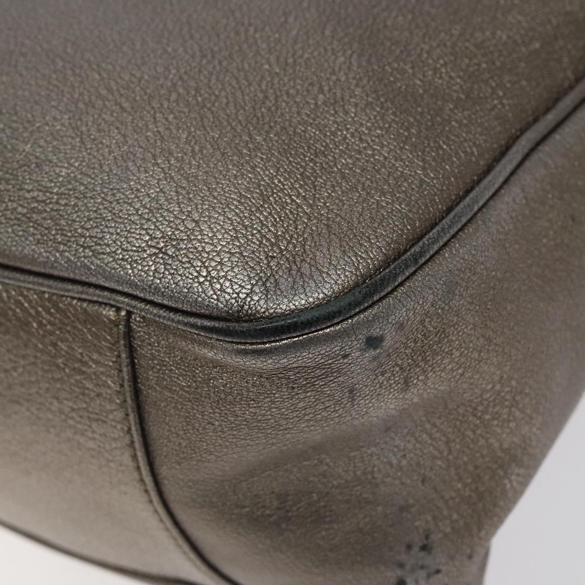 Salvatore Ferragamo Shoulder Bag Leather Champagne Gold Auth BA1746