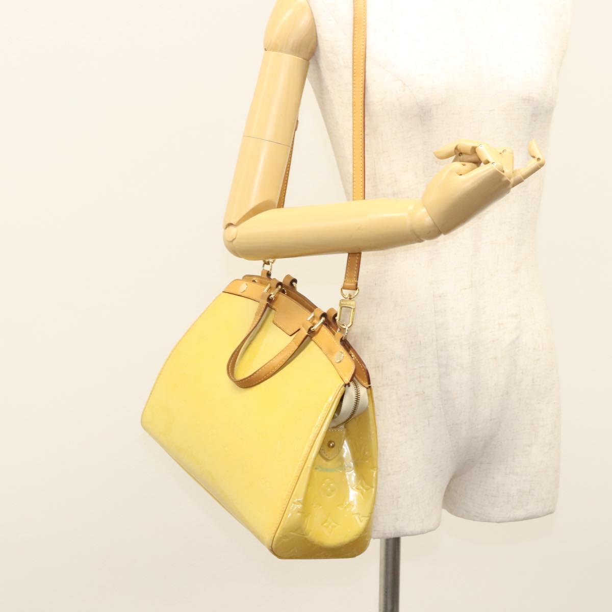 LOUIS VUITTON Monogram Vernis Blair MM Hand Bag 2way Citrin M90108 Auth BA1751