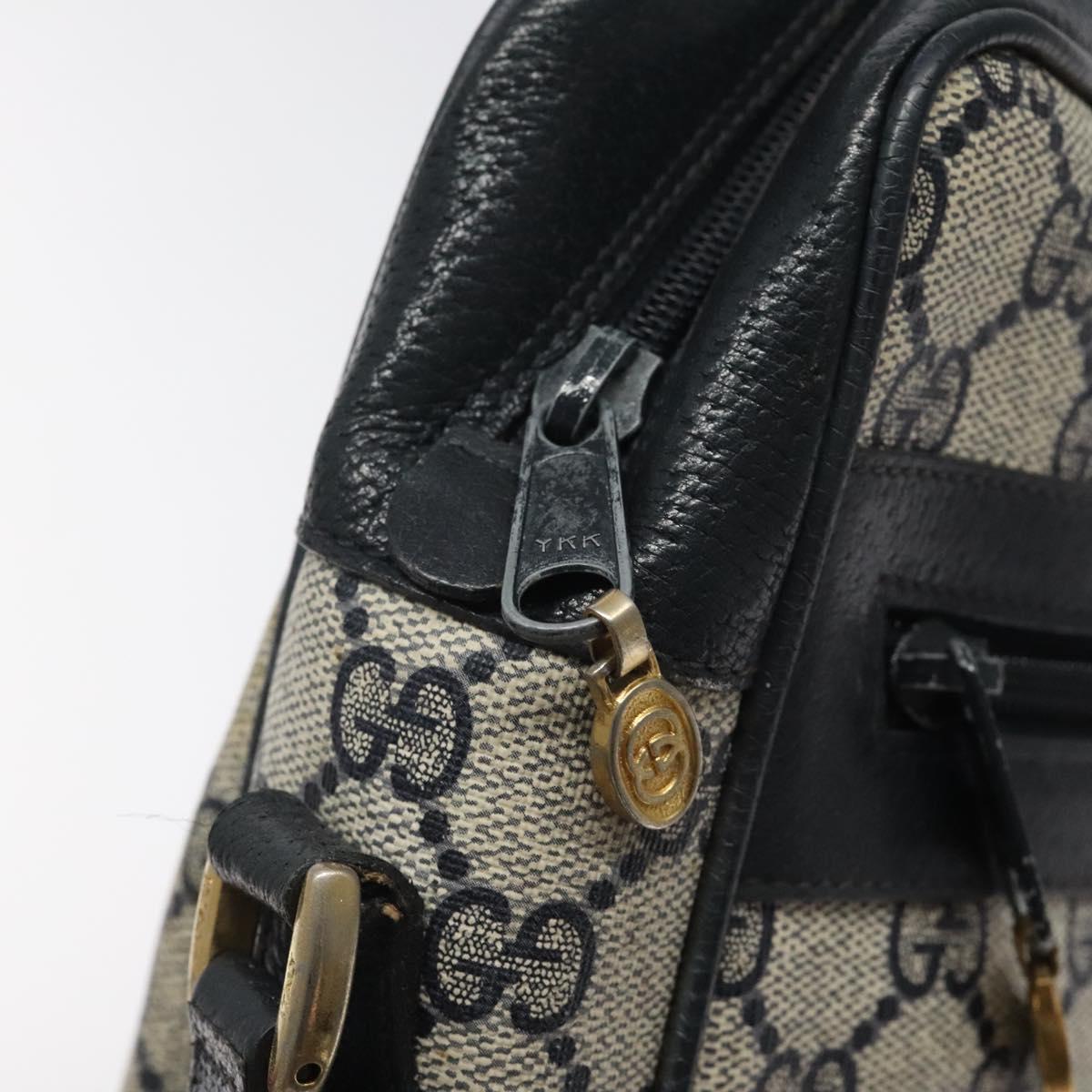 GUCCI GG Supreme Sherry Line Shoulder Bag PVC Navy Gold 14 02 005 Auth BA1764
