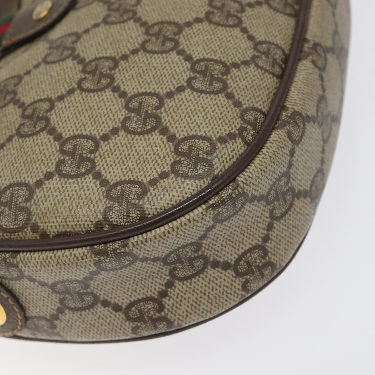 GUCCI GG Supreme Web Sherry Line Shoulder Bag PVC 007 58 6112 8031 Auth BA1765