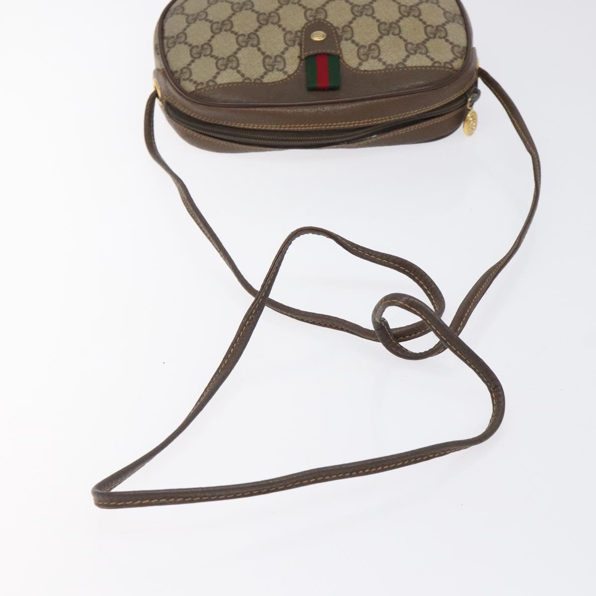 GUCCI GG Supreme Web Sherry Line Shoulder Bag PVC 007 58 6112 8031 Auth BA1765