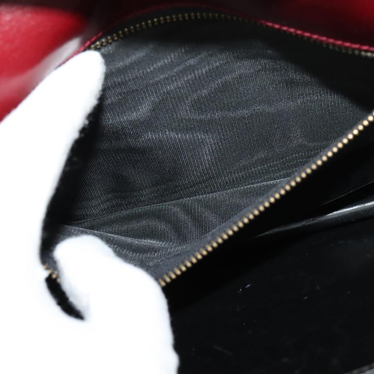 Salvatore Ferragamo Shoulder Bag Suede Bordeaux Gold Auth BA1768