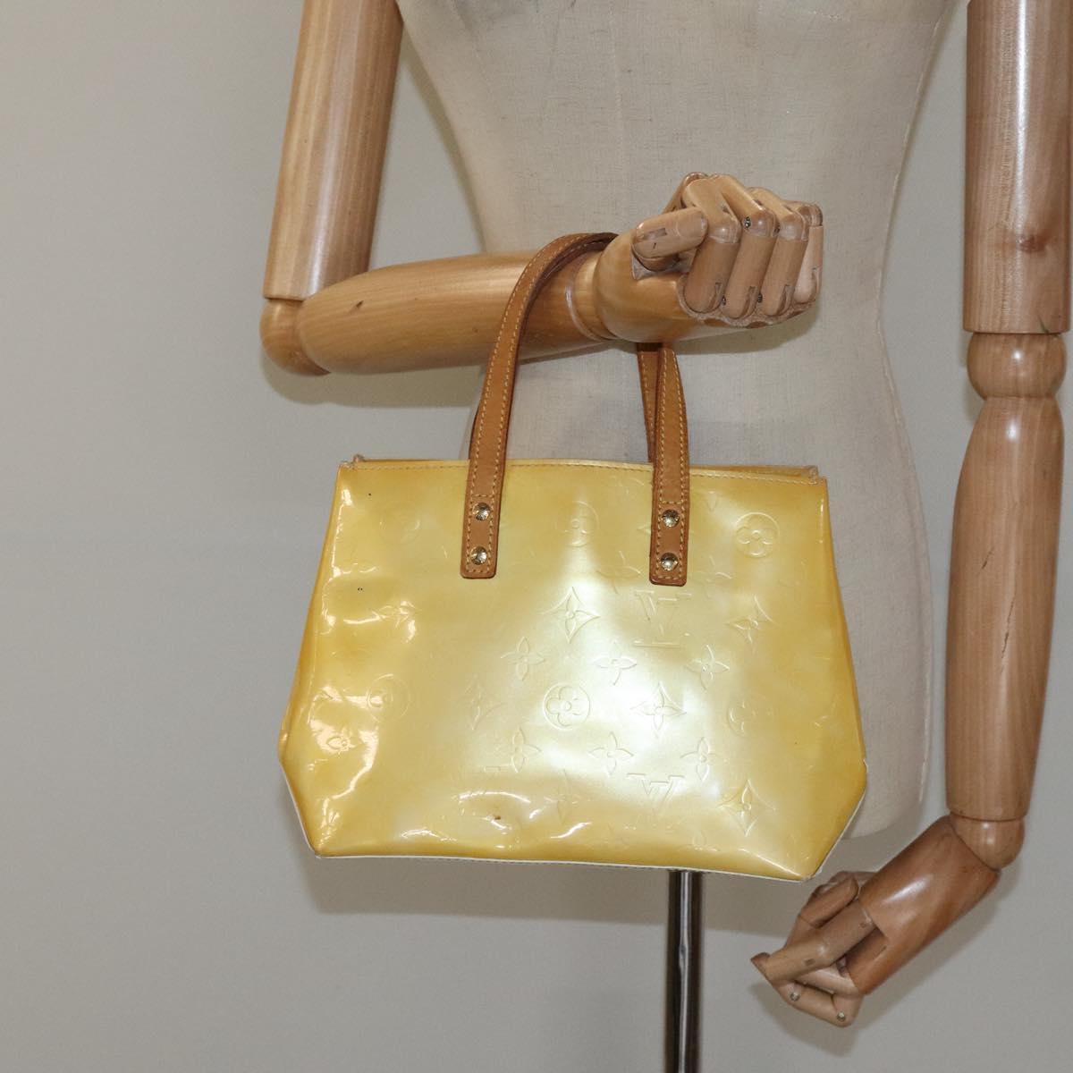 LOUIS VUITTON Monogram Vernis Reade PM Hand Bag Gris M91145 LV Auth BA1770
