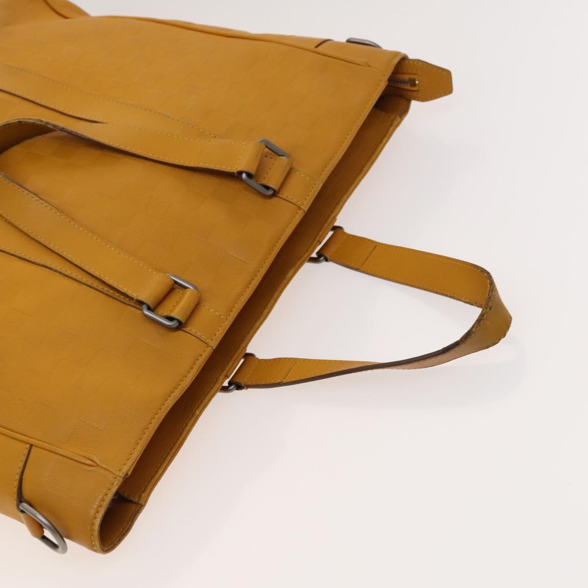 LOUIS VUITTON Damier Infini Neo Tadao Bag 2way Yellow N41228 LV Auth BA1777