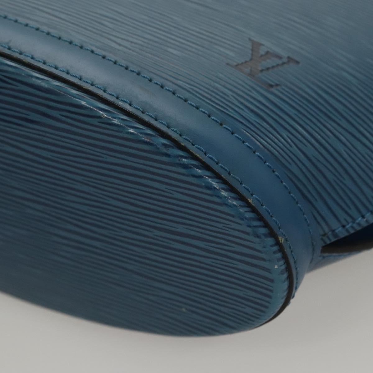 LOUIS VUITTON Epi Saint Jacques Poignees Long Hand Bag Blue M52265 Auth BA1790