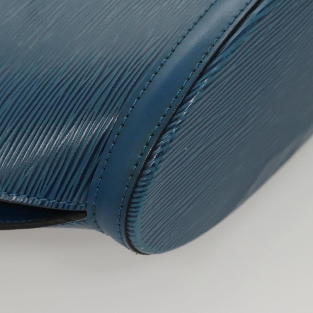 LOUIS VUITTON Epi Saint Jacques Poignees Long Hand Bag Blue M52265 Auth BA1790