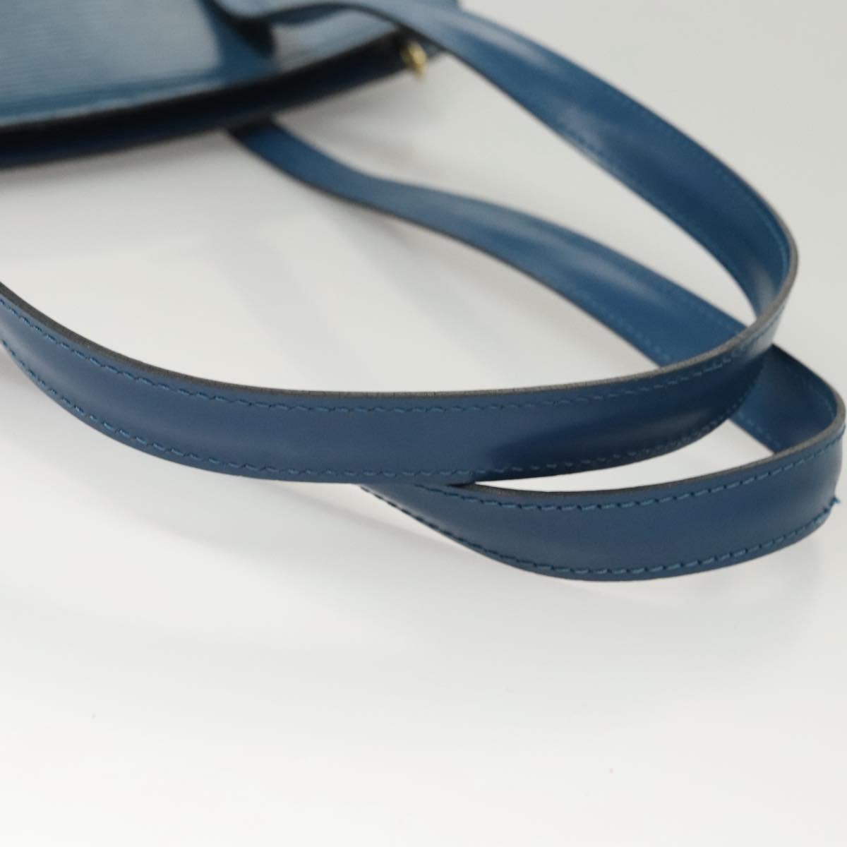 LOUIS VUITTON Epi Saint Jacques Poignees Long Hand Bag Blue M52265 Auth BA1790