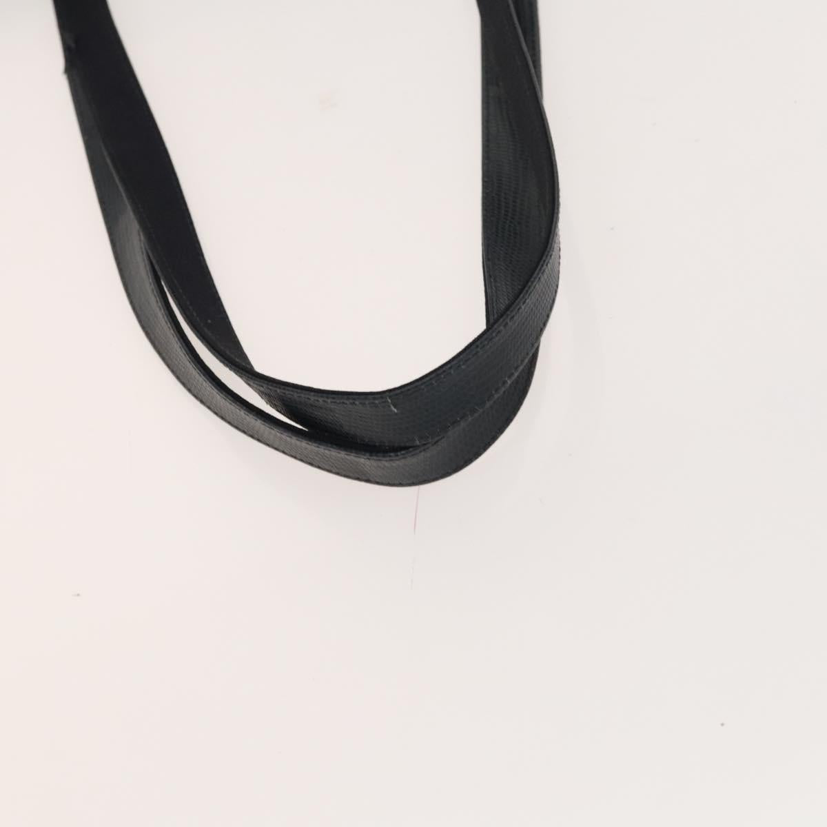 Salvatore Ferragamo Tote Bag Leather Embossed Navy Gold Auth BA1802